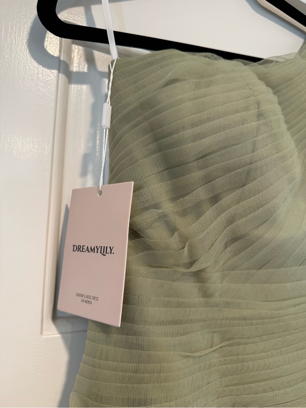Elegant One-Shoulder Olive Green Evening Gown - Picture 3 of 7